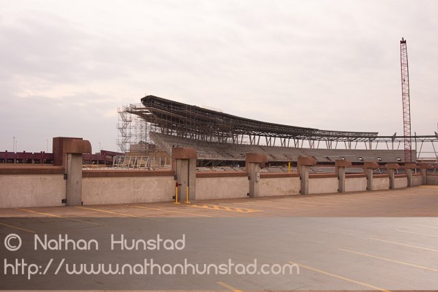 Construction on Target Field, the new Twins stadium, in downtown Minneapolis.